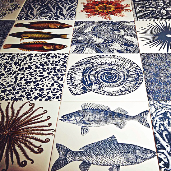 azulejos com peixes